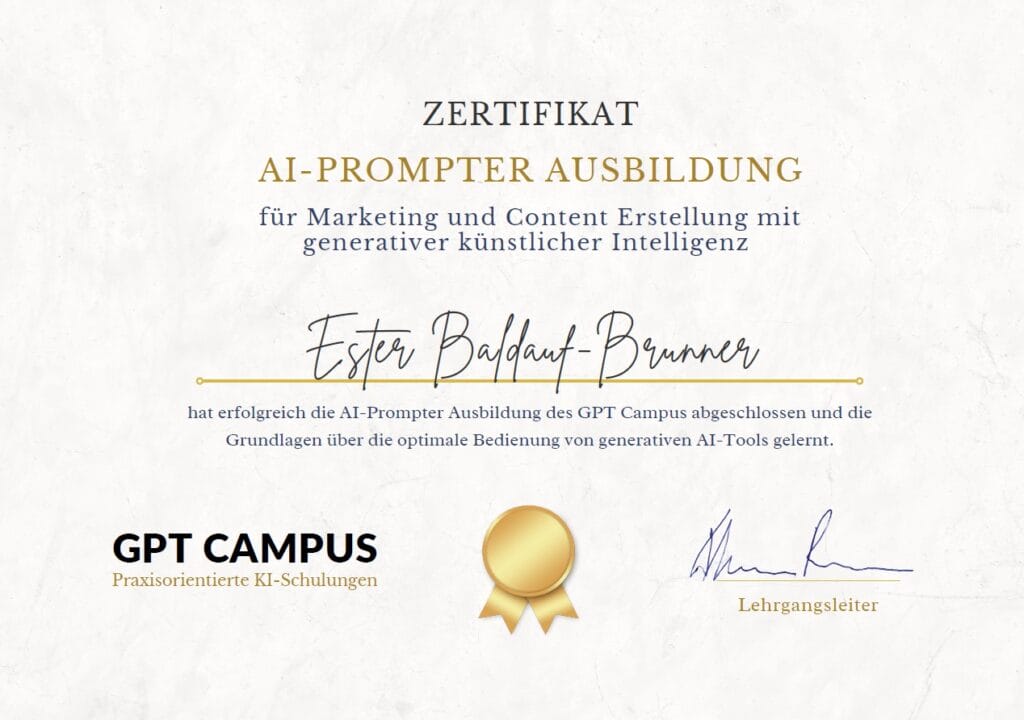 AI-Prompter Ausbildung Zertifikat